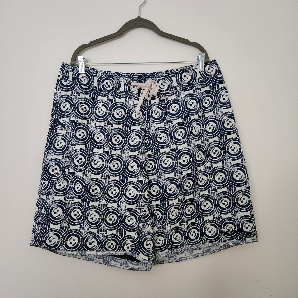Patagonia Paddler Board Shorts Mens Size 36 Surf  Swim Trunks  Blue Geom…